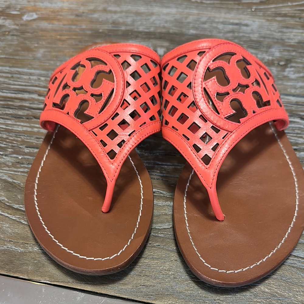Tory Burch Red Cutout Sandals
